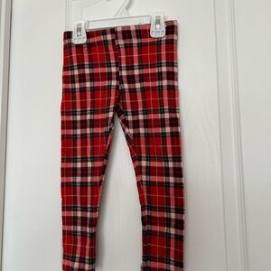 H&M Red Plaid Kids Leggings